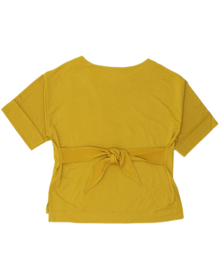 MARKS & SPENCER Womens Oversized Blouse Top UK 12 Medium Yellow Polyester Vintage Marks & Spencer and Second-Hand Marks & Spencer from Messina Hembry 