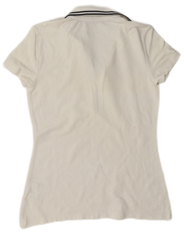 Tommy Hilfiger Dame Polo Shirt UK 6 XS Hvid Bomuld