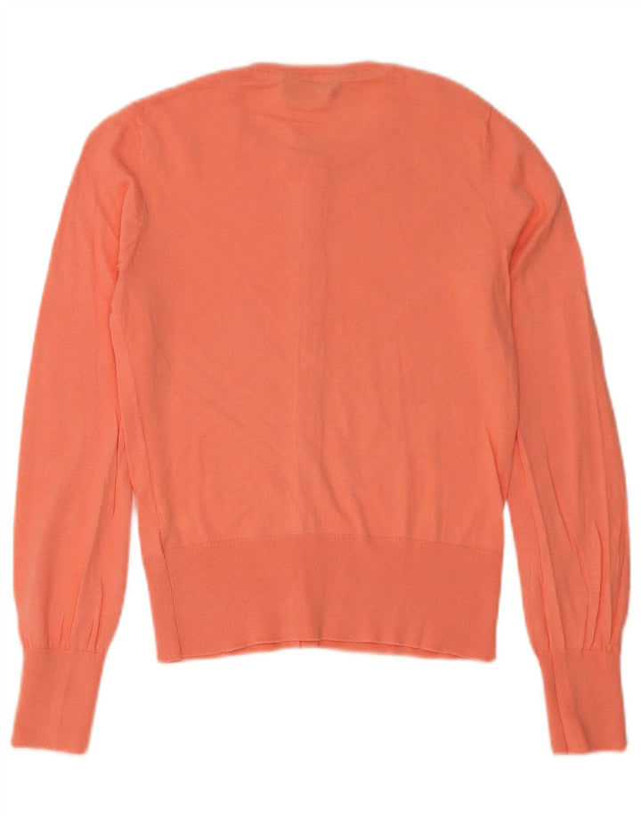 Oasis Dame Cardigan Sweater UK 10 Small Orange Bomuld