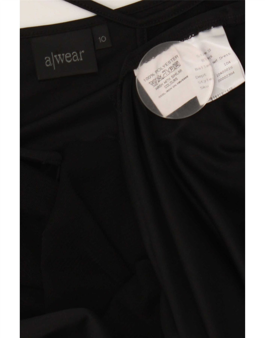 Awear Womens Ærmeløs Asymmetrisk Kjole UK 10 Small Black Polyester