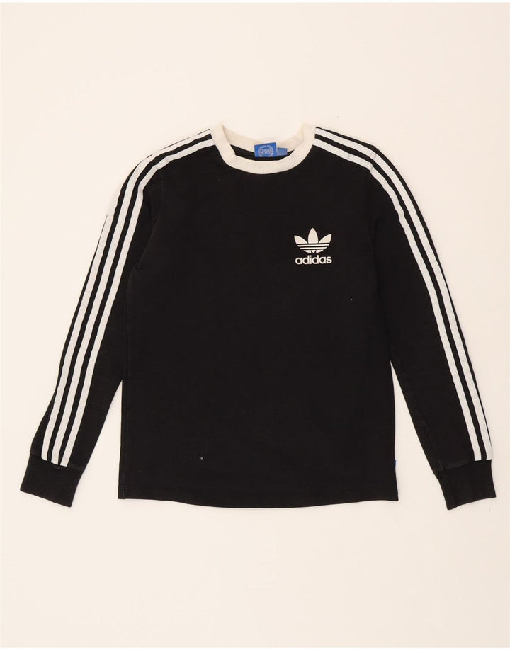 ADIDAS Womens Top Long Sleeve UK 8 Small  Black Cotton Vintage Adidas and Second-Hand Adidas from Messina Hembry 