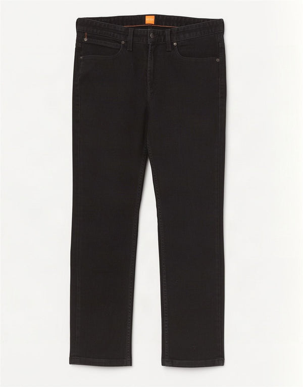 Hugo Boss Straight Jeans til mænd W34 L28 Sort bomuld