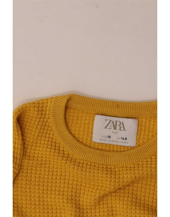 Zara drenge sweater med rund hals 9-10 år gul