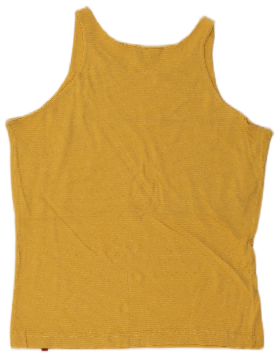 LEVI'S Girls Vest Top 11-12 Years Medium Yellow Pinstripe