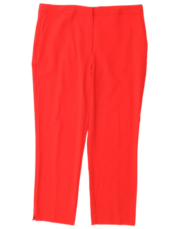 Zara Womens Tapered Chino Trousers EU 44 XL W34 L28 Red Polyester