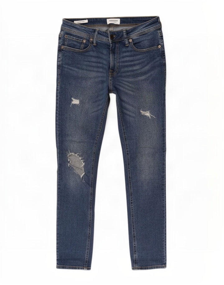 Jack & Jones Dame Liam Distressed Skinny Jeans W30 L32 Blå