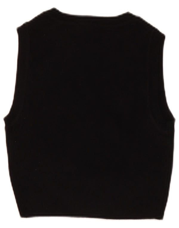 ZARA Womens Crop Vest Tank Top UK 8 Small Black Viscose