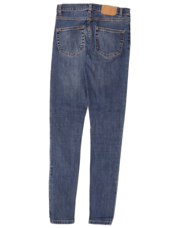 French Connection Dame Skinny Jeans UK 8 Small W27 L30 Blue Cotton