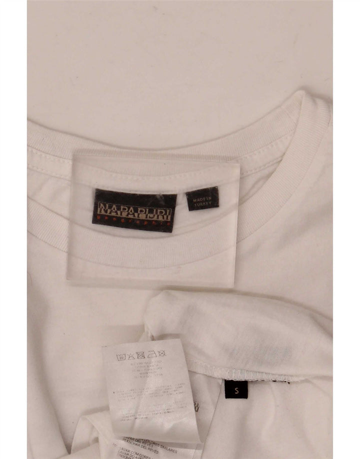 Napapijri Herre grafisk T-shirt Top Lille hvid bomuld