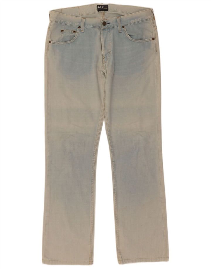 Lee Herre Knox Straight Jeans W32 L36 Blå Bomuld
