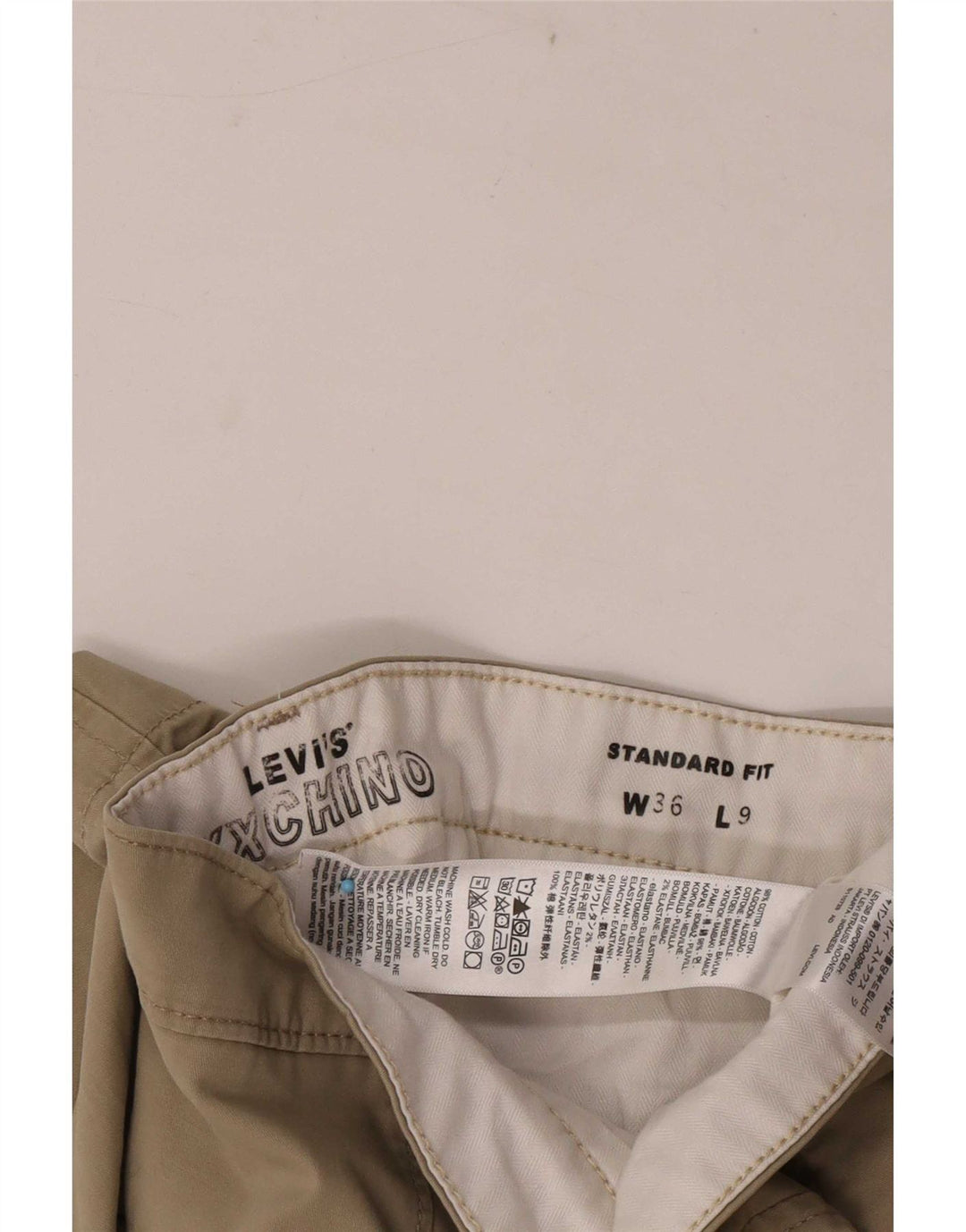 Levi's Herre Standard Fit Chino Shorts W36 Khaki Bomuld