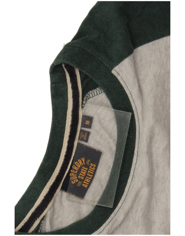Superdry Herre Top Langærmet Medium Grey Colourblock Bomuld