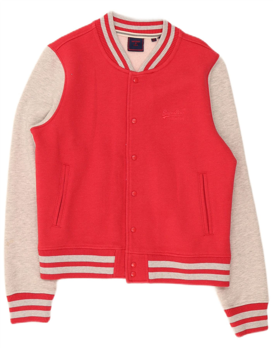 Superdry træningsdragt topjakke til kvinder UK 14 Medium Rød Colourblock Bomuld