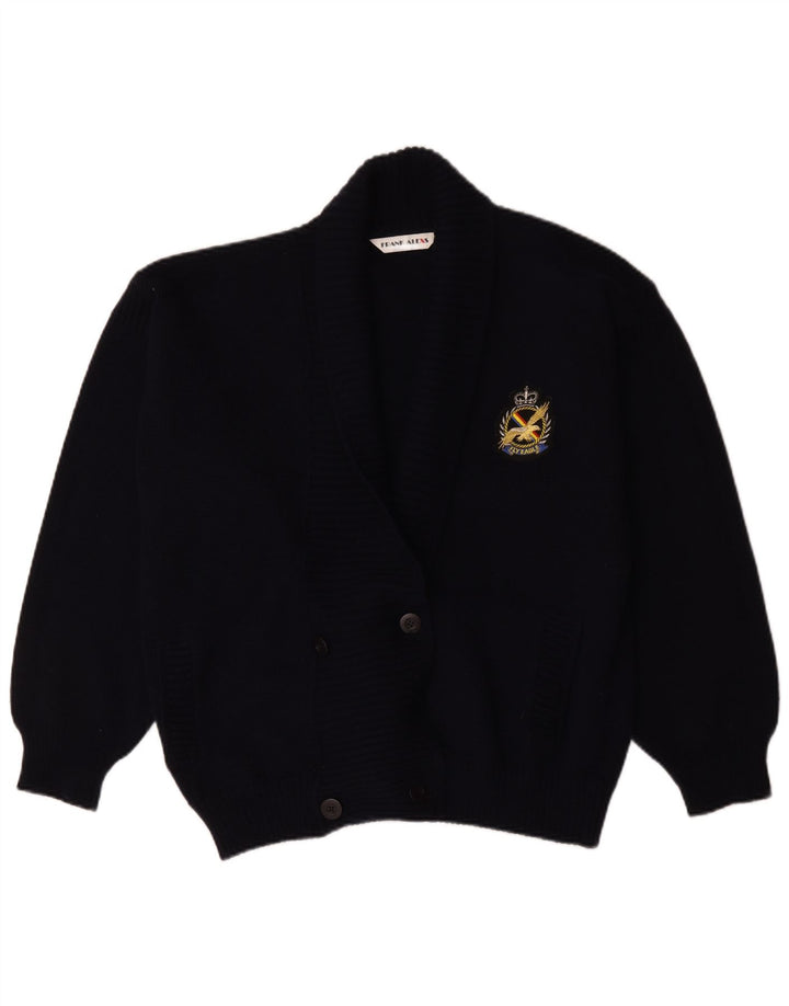 Frank Alexs Dame Cardigan Sweater IT 52 2XL Marineblå Uld