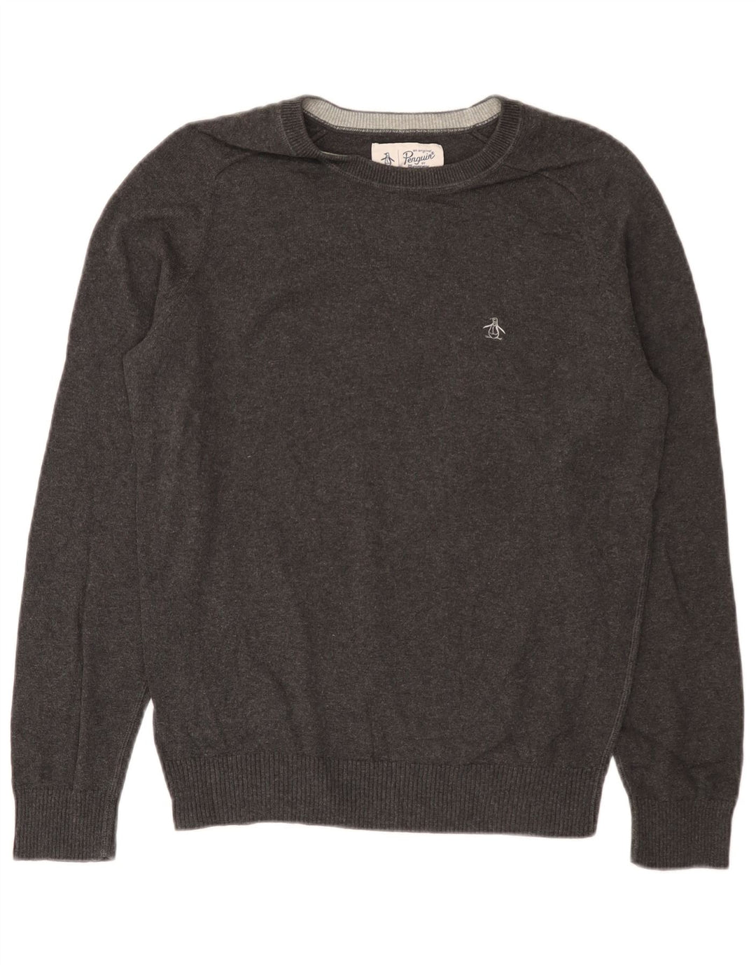 Penguin Herre Crew Neck Jumper Sweater lille grå bomuld