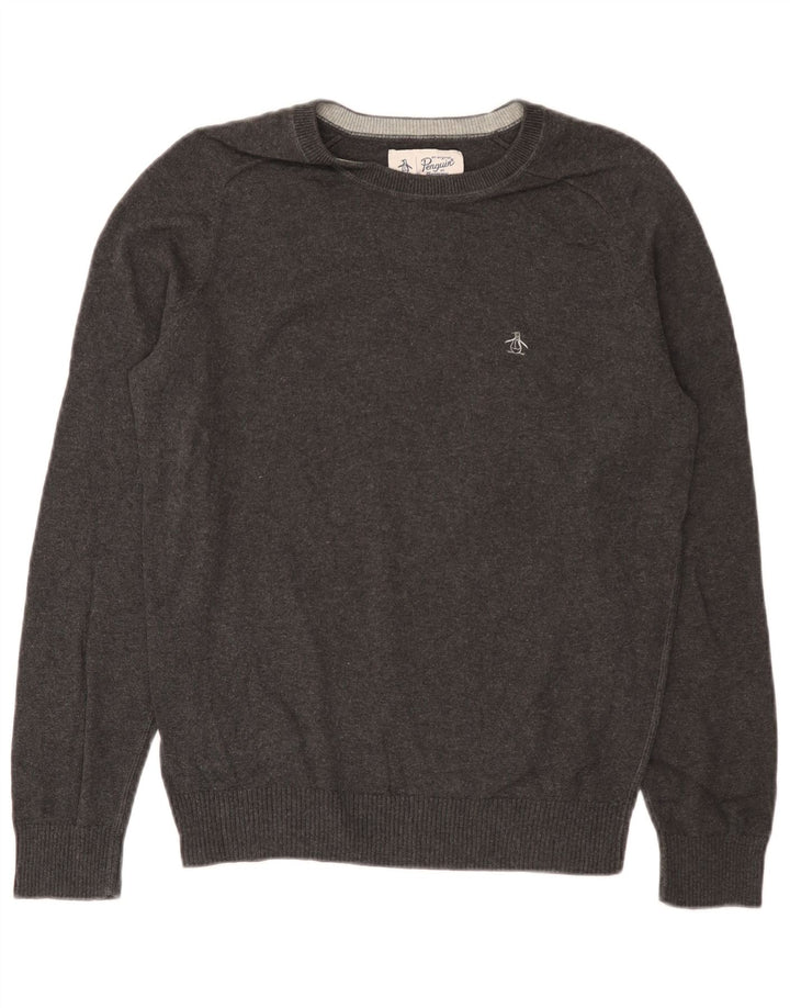 Penguin Herre Crew Neck Jumper Sweater lille grå bomuld