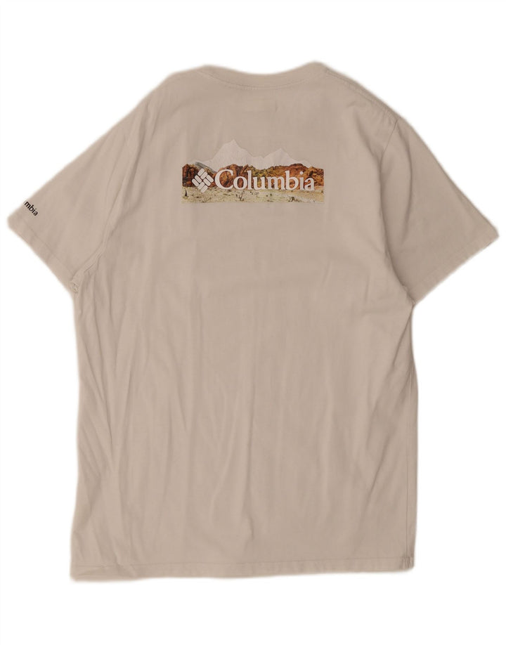 Columbia Herre grafisk T-shirt Top Stor hvid bomuld