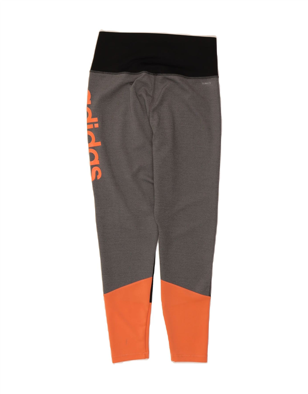 ADIDAS Womens Climalite Leggings UK 12/14 Medium  Black Colourblock Vintage Adidas and Second-Hand Adidas from Messina Hembry 