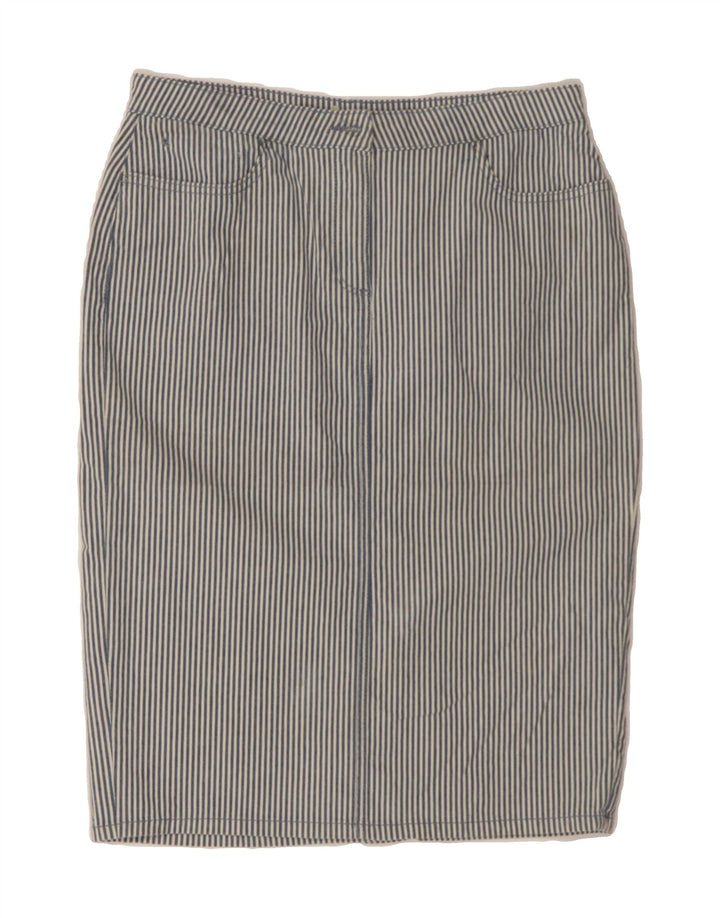BODEN Womens Straight Skirt W32 Large Grey Striped Vintage Boden and Second-Hand Boden from Messina Hembry 