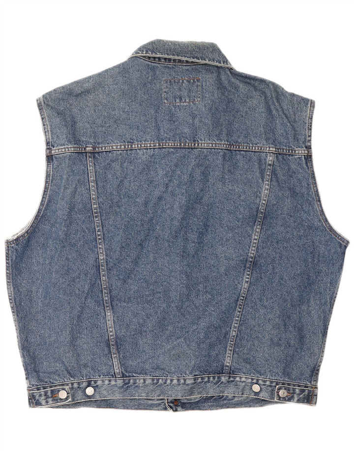 CARRERA Herre Denim Gilet UK 44 2XL Blå Bomuld