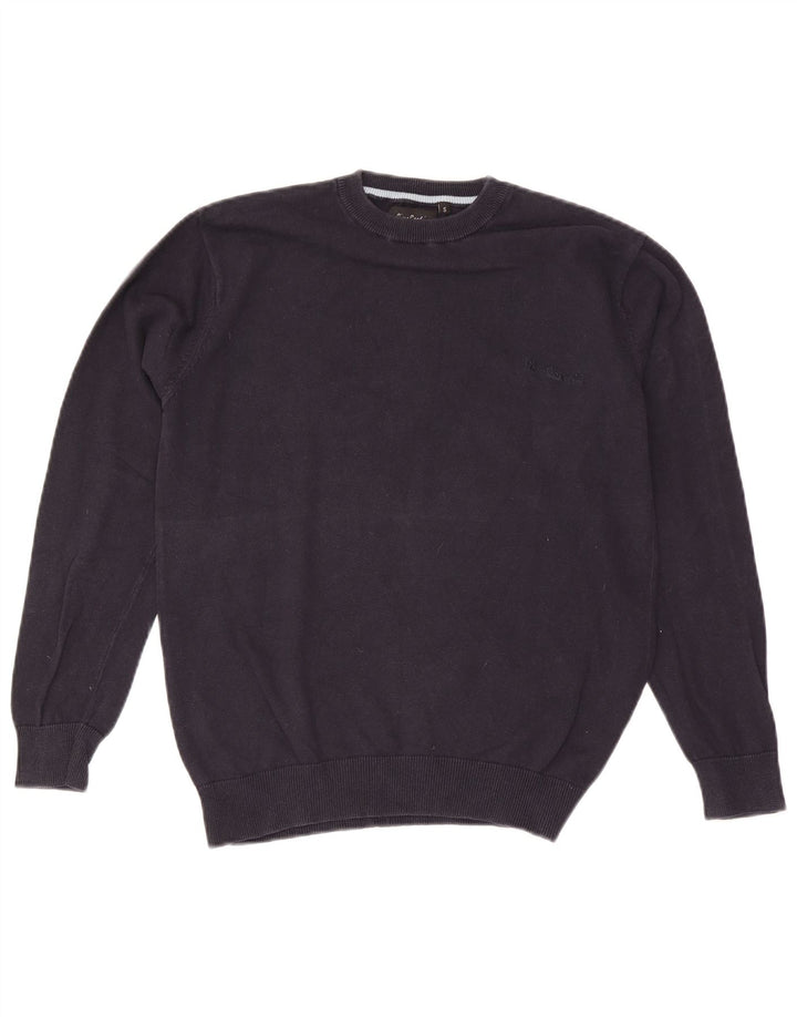 Pierre Cardin Herre sweater med rund hals, lille marineblå bomuld