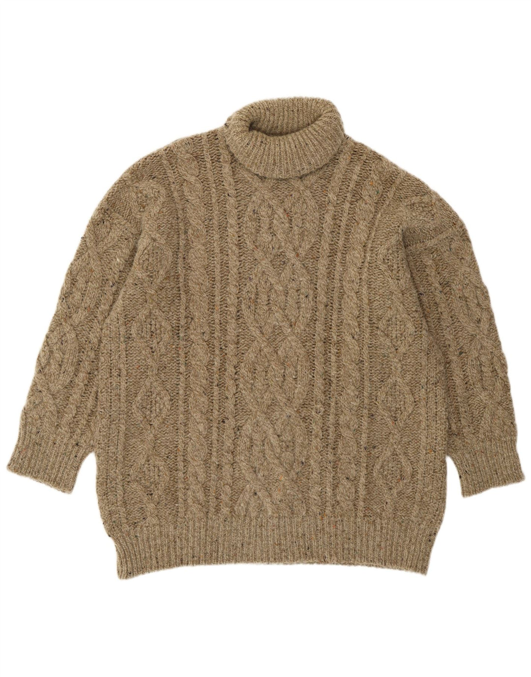 Blues Club Herre Roll Neck Jumper Sweater Stor Beige Uld