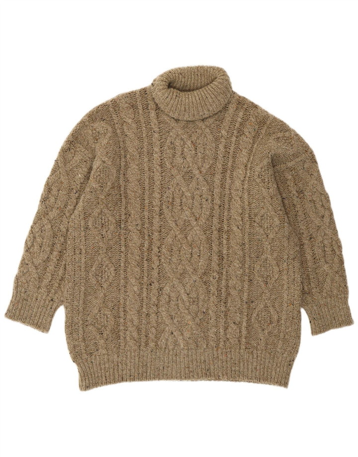 Blues Club Herre Roll Neck Jumper Sweater Stor Beige Uld