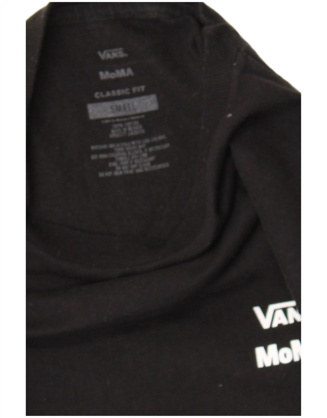 VANS Herre Moma Classic Fit Grafisk Top Langærmet Lille Sort Bomuld