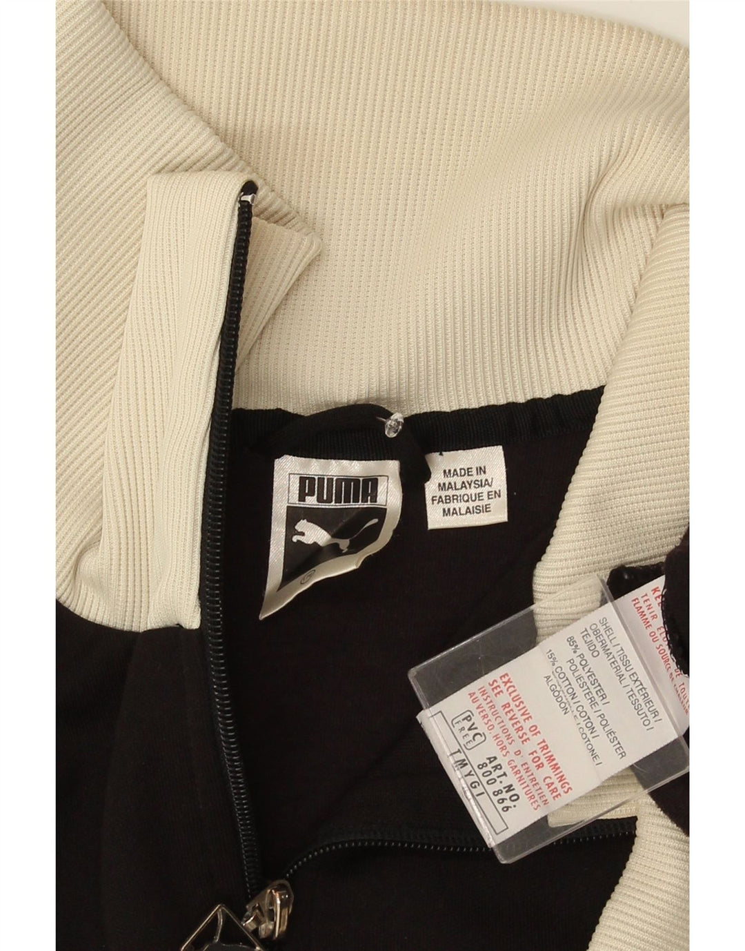 Puma træningsdragt topjakke til piger 13-14 år Sort Colourblock Polyester