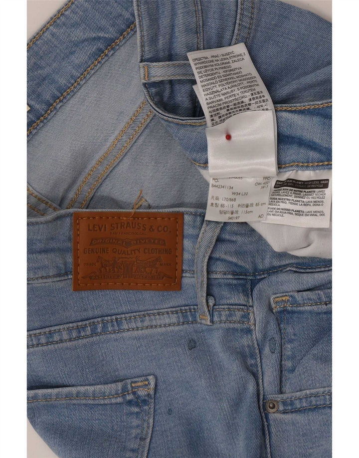 Levi's Womens 725 High Rise Bootcut Jeans W34 L32 Blue Lyocell