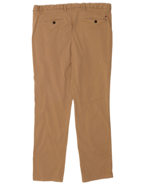 Tommy Hilfiger Lige Chinobukser til mænd W38 L32 Beige Bomuld