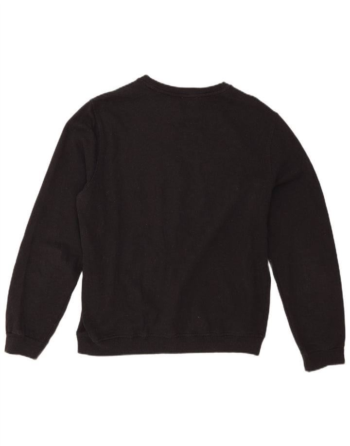 LEVI'S Womens Graphic Sweatshirt Jumper UK 16 Large Black Cotton