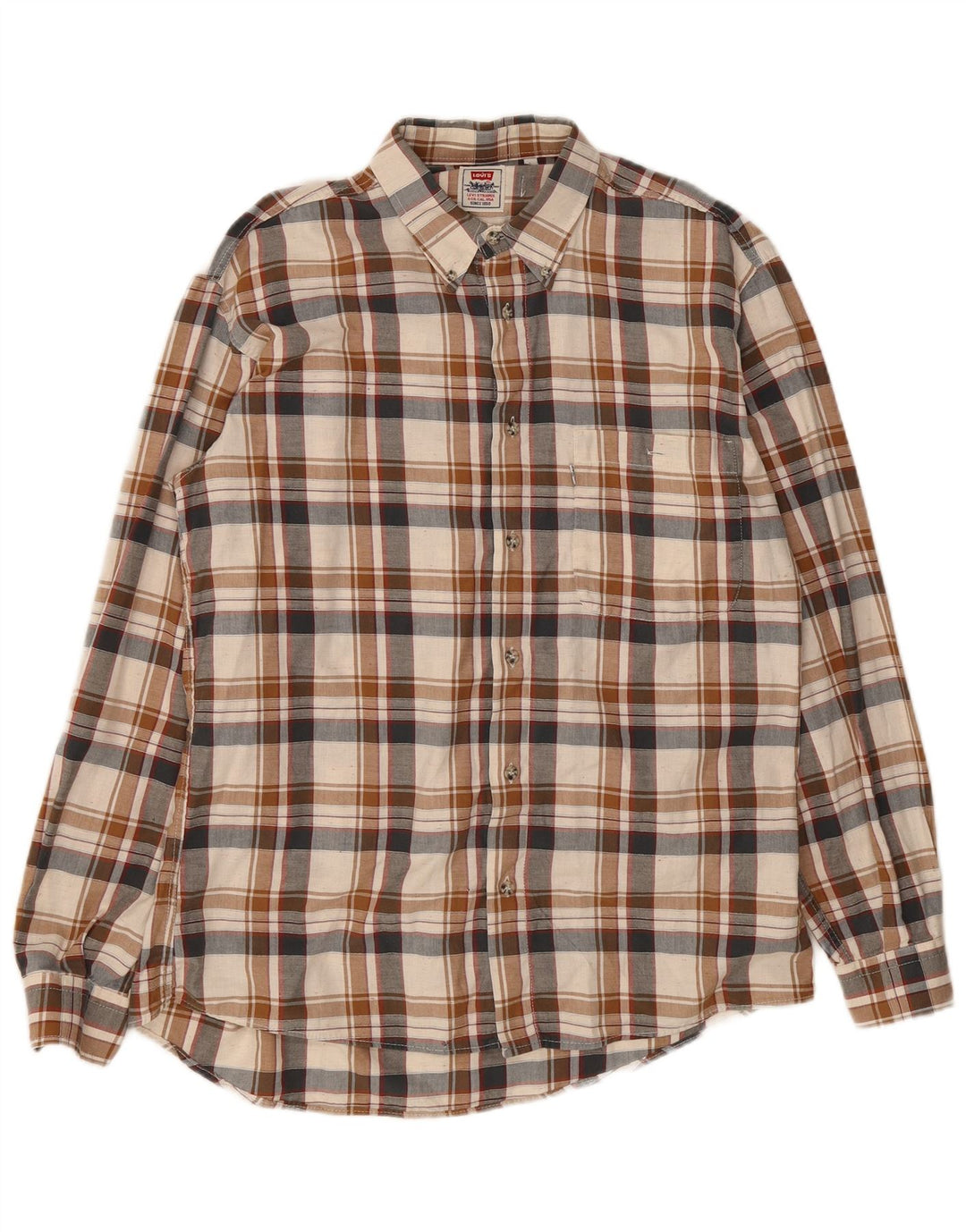 Levi's herre flannelskjorte stor beige ternet