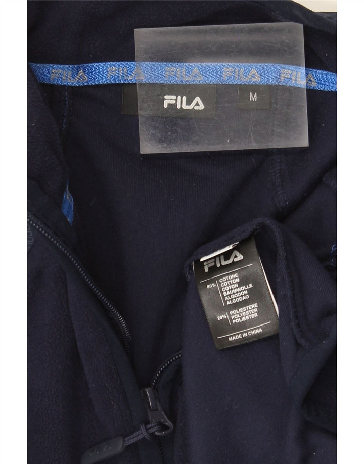 Fila Fleecejakke til mænd UK 38 Medium Marineblå Colourblock Bomuld