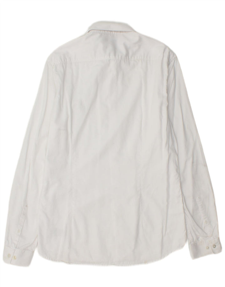 JULES Herre Slim Fit skjorte Medium hvid bomuld