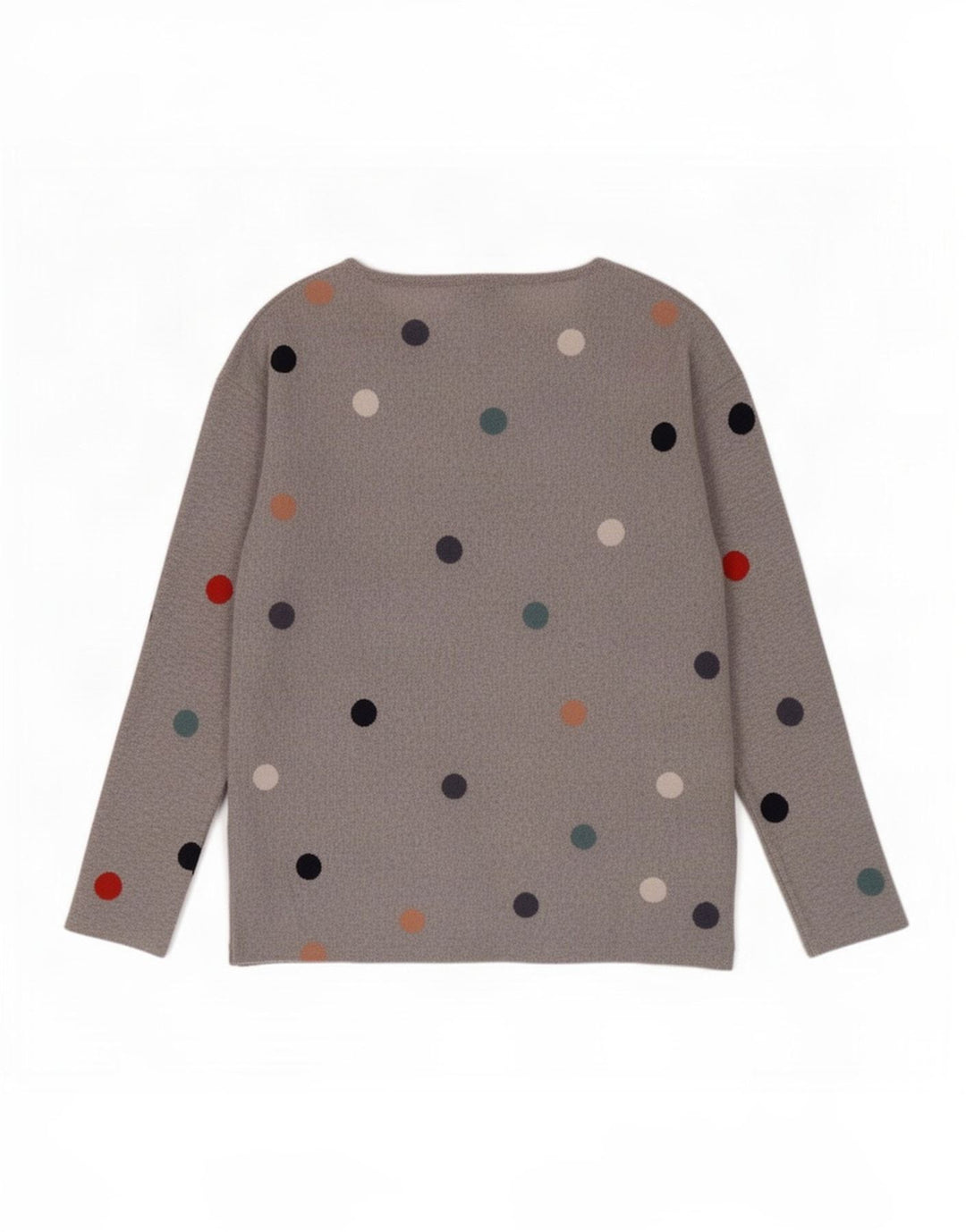 White Stuff Womens Boat Neck Jumper Sweater UK 10 Small Grey Polka Dot