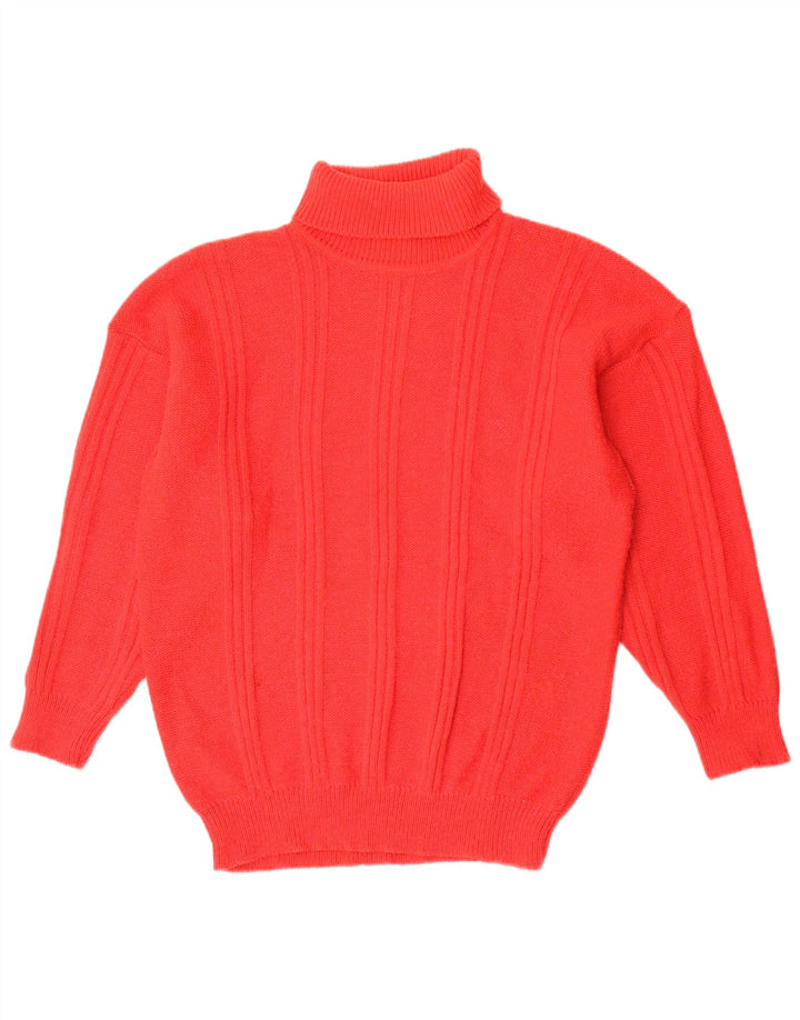 Vintage Herre rullehals sweater XL rød akryl