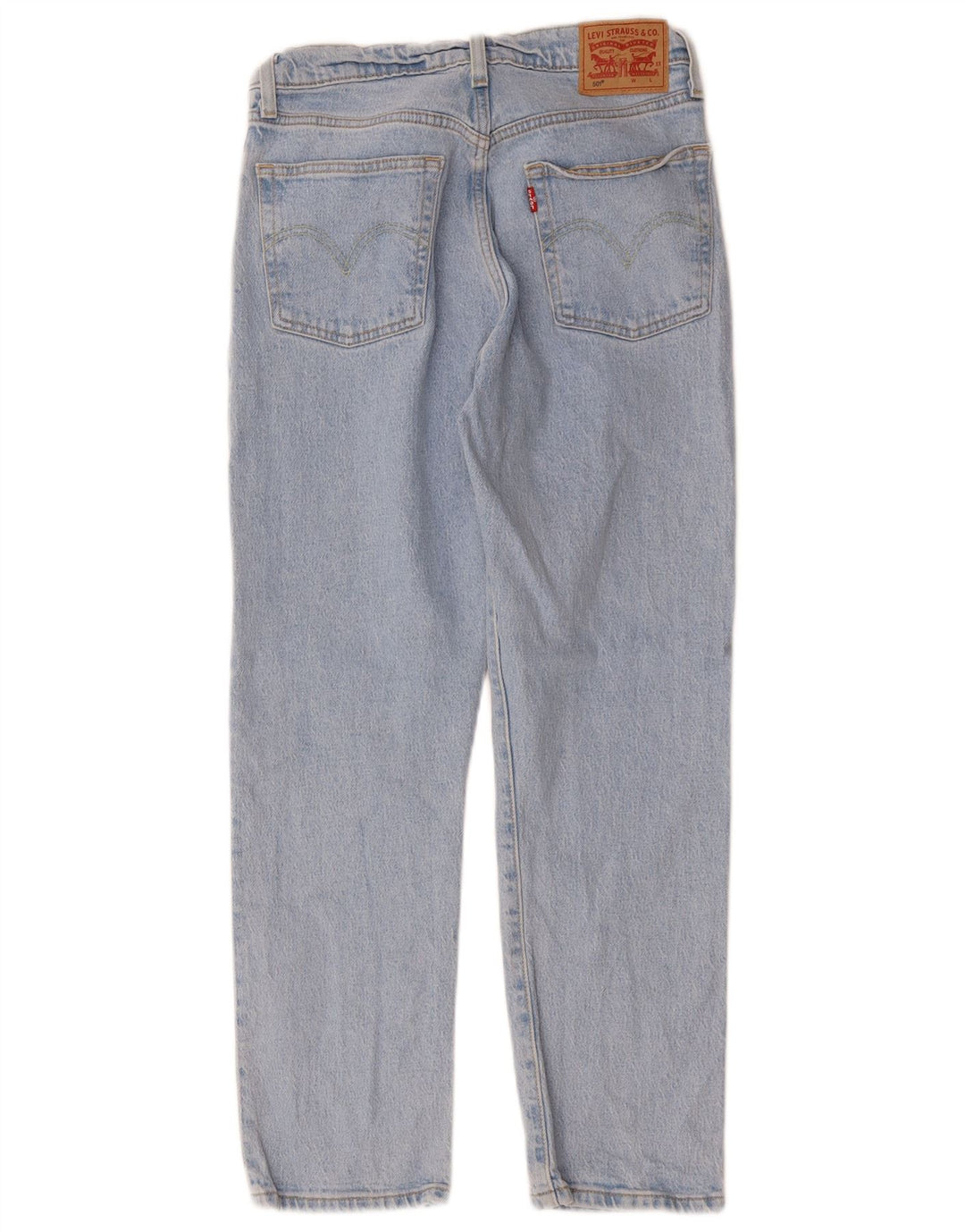 LEVI'S Dame 501 Straight Jeans W28 L26 Blå Bomuld