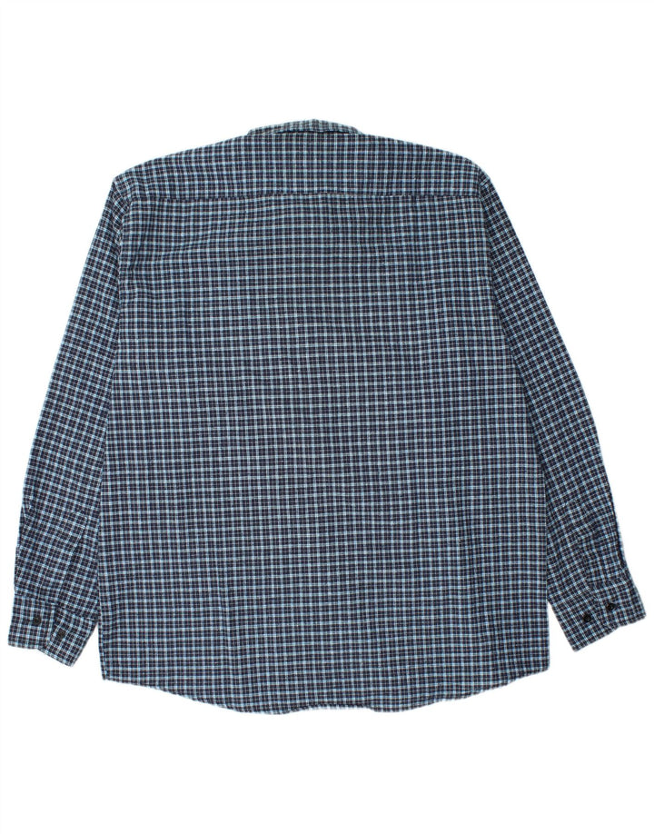 Vintage herre flannel skjorte størrelse 45 XL blå ternet