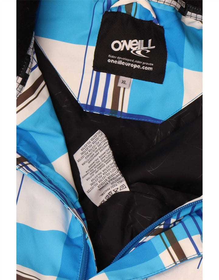 O'Neill herre skijakke XL blå ternet polyester