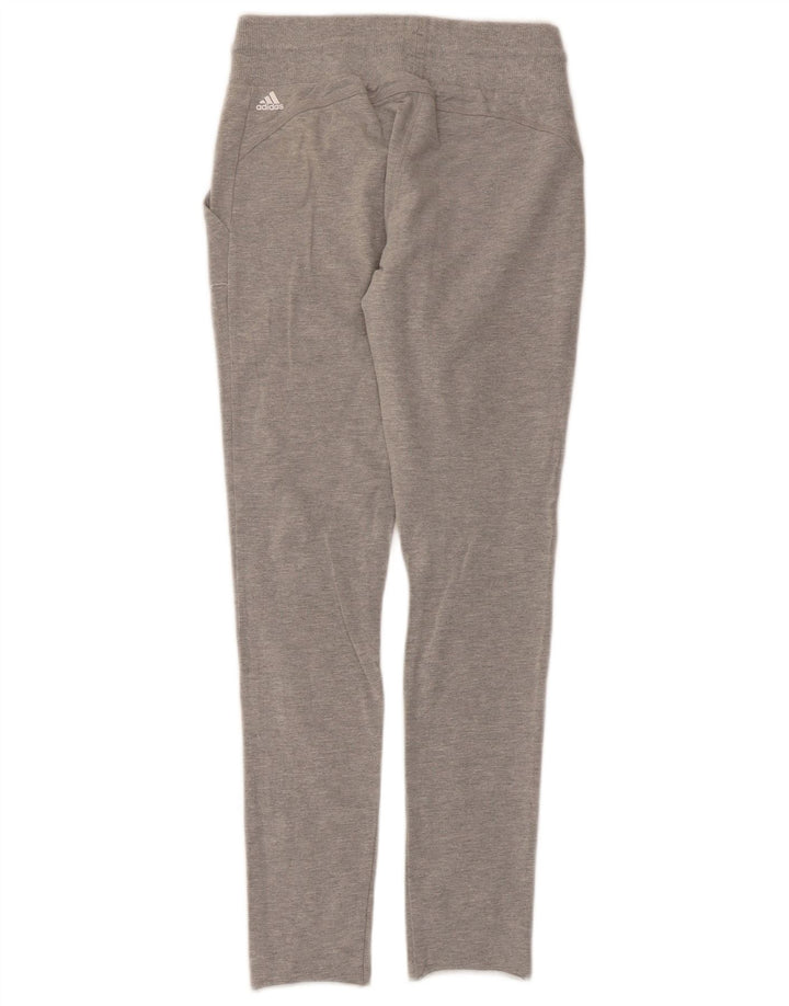 Adidas træningsdragtsbukser til kvinder UK 8/10 Small Grey Flecked Polyester