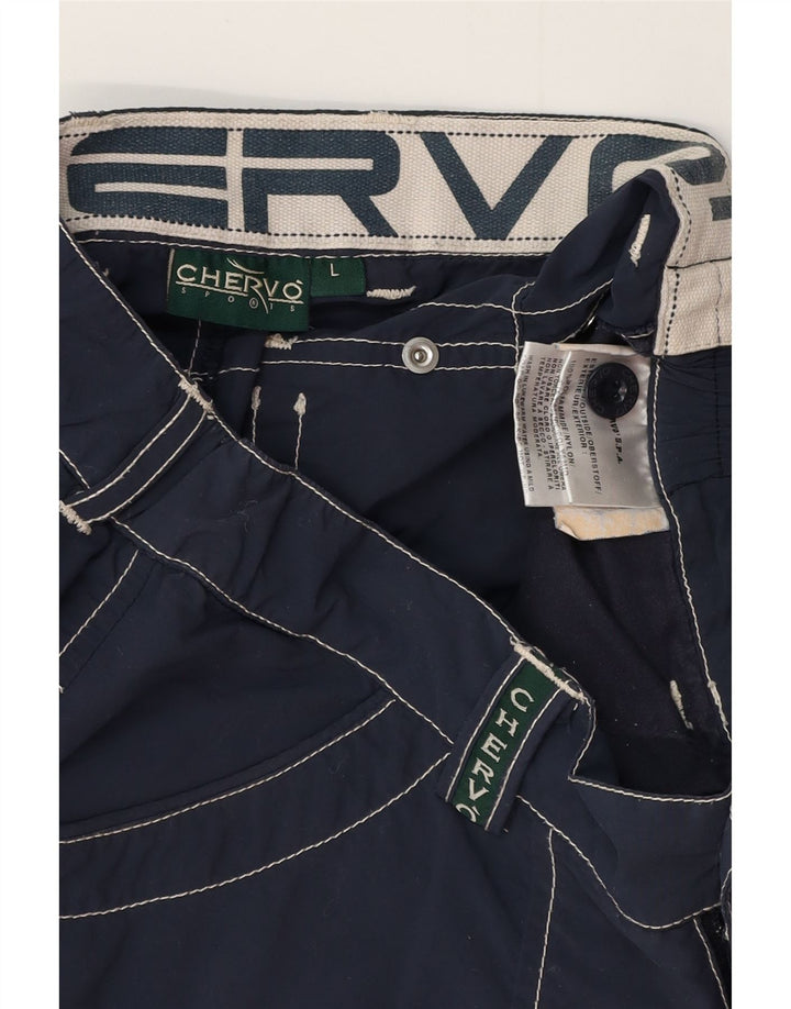 CHERVO Boys Cargo Shorts 11-12 år Large W26 Navy Blue Polyamid