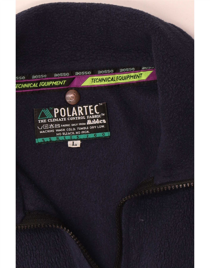 Aesse Herre Fleecejakke UK 40 Large Navy Blue Polyester