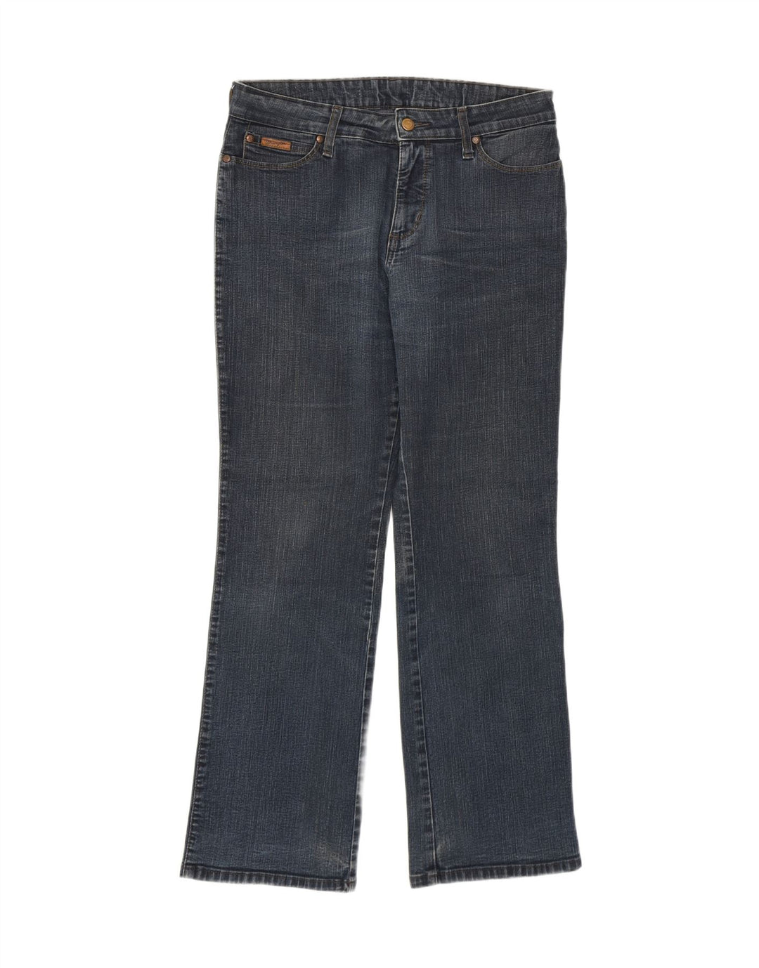 WRANGLER Womens Regular Bootcut Jeans W31 L30 Navy Blue Cotton Vintage Wrangler and Second-Hand Wrangler from Messina Hembry 