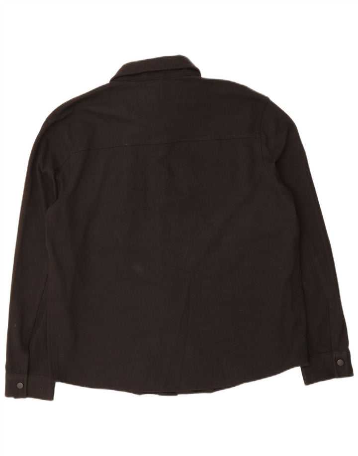 ZARA Mens Bomber Jacket UK 42 XL Black Polyester