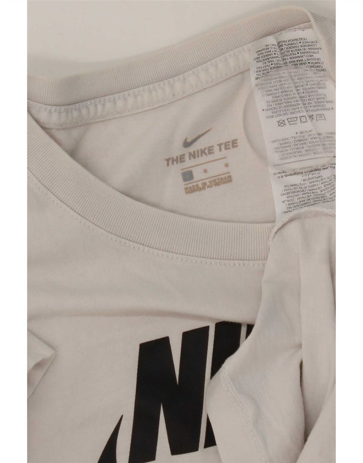 Nike grafisk T-shirt top til mænd, stor hvid bomuld