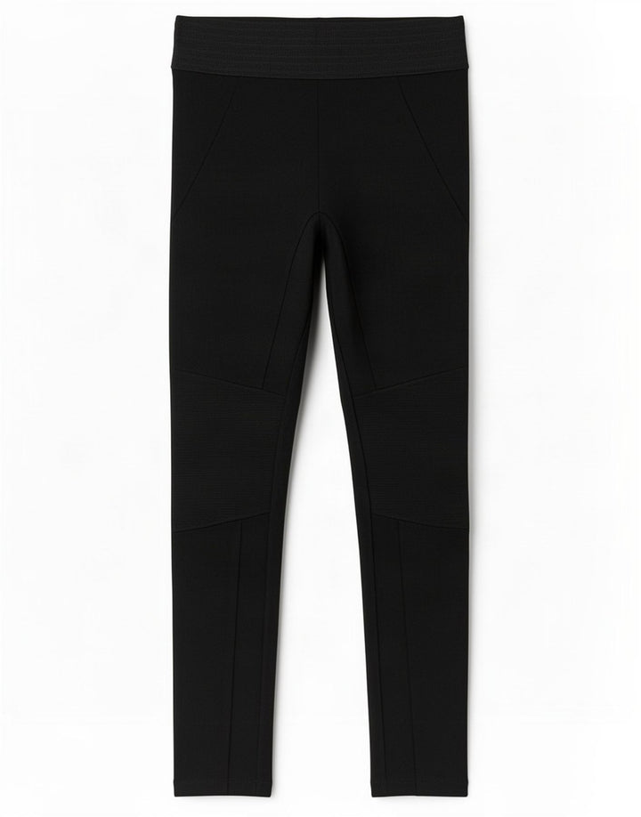 Zara Womens Leggings UK 12 Medium Black Polyester