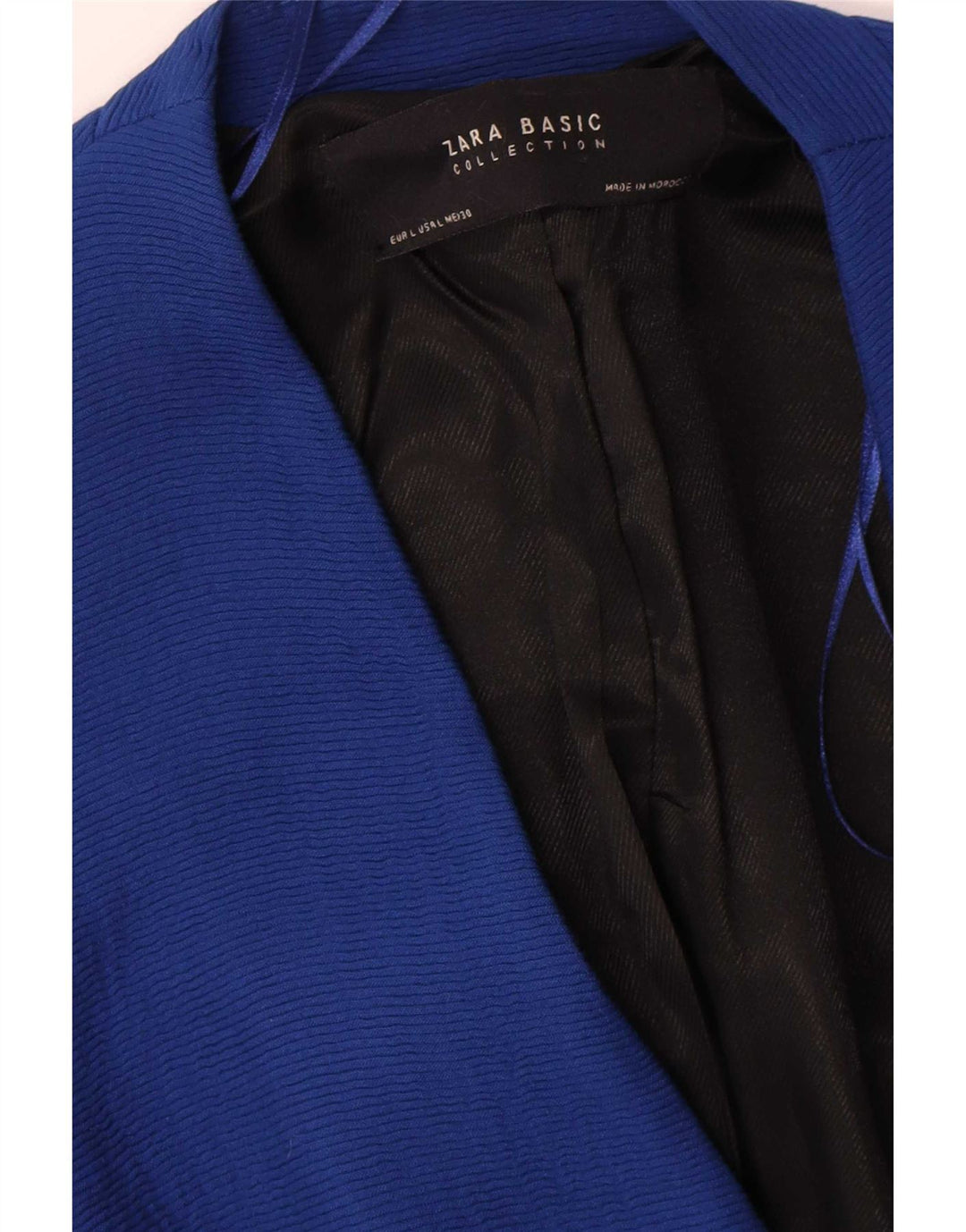 Zara Dame 1 Knap Blazer Jacket UK 16 Large Blue Viscose