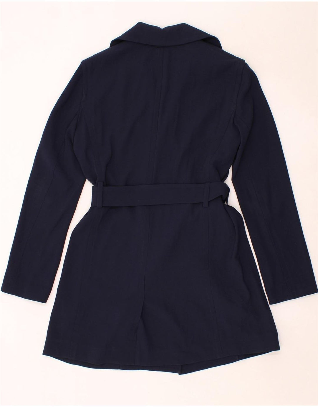 DKNY Womens Double Breasted Coat UK 10 Small Navy Blue Triacetate Vintage Dkny and Second-Hand Dkny from Messina Hembry 