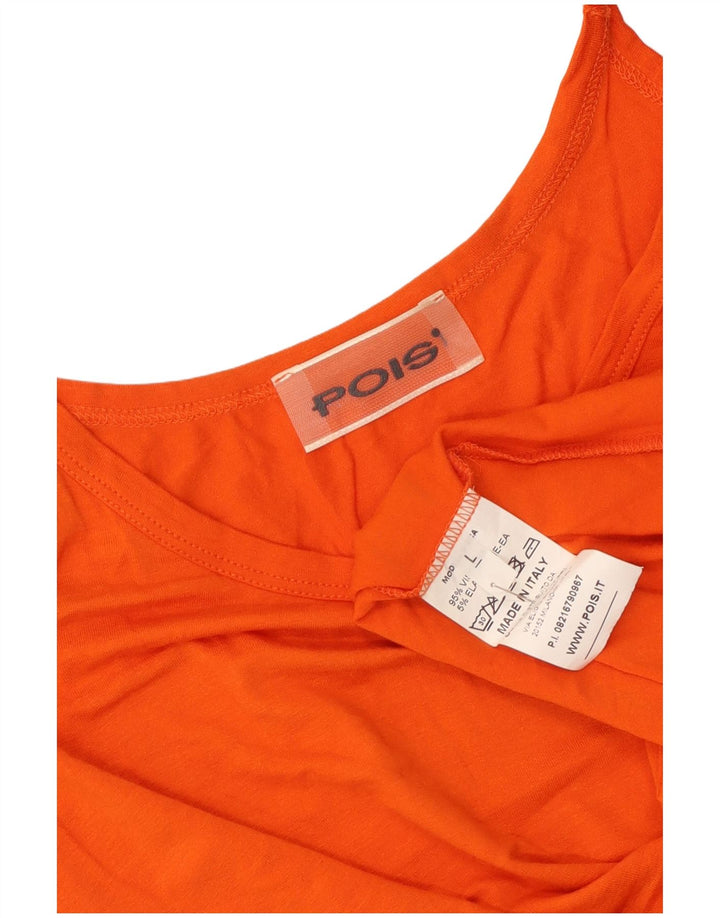 Vintage Dame Cami Top UK 14 Large Orange Viscose